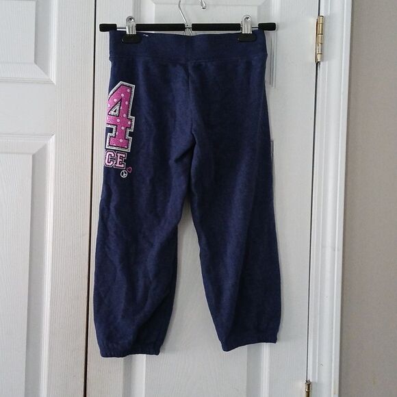 Justice navy purple sweatpants capris  Sz 10 NWOT - Picture 4 of 6